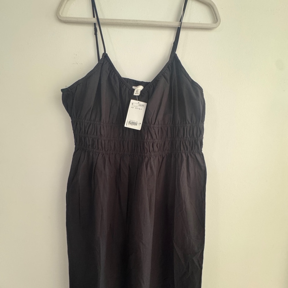 NWT- H&M Elegant Black Midi Dress-Lg/XL - Picture 3 of 5